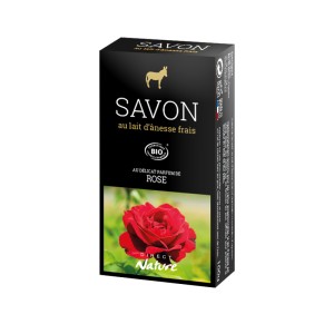 Savon au lait frais d'ânesse BIO - Rose