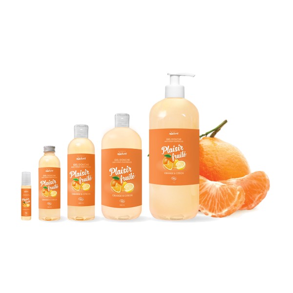 Gel douche Bio Plaisir Fruité - Orange & Citron